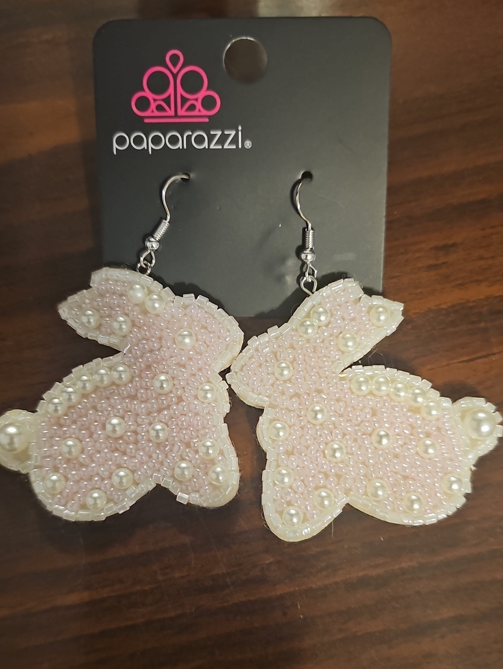 Paparazzi Bead And Pearl Rabbit Fish Hook Back Earring